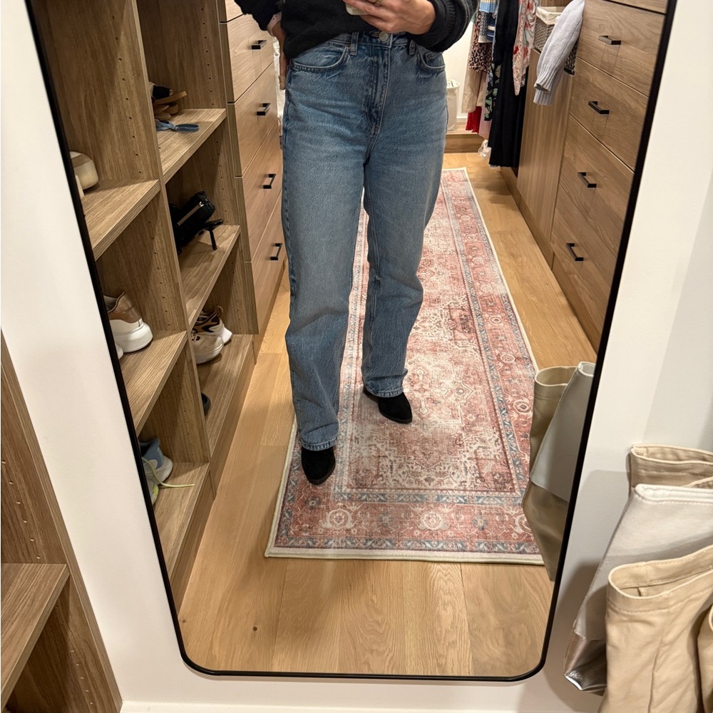 Zara Light Blue Straight Leg Women's Jeans